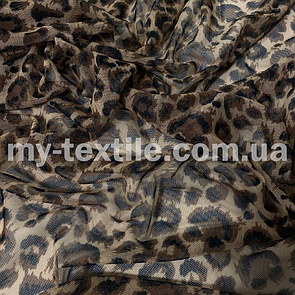 Сітка стрейчева принт Леопард