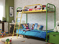 Кровать двухъярусная детская 60х140 см Bambo DUO МК. Кровать 2 этажа в детскую из металла Loft