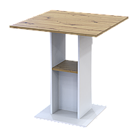 Кухонный стол обеденный Коуд белый дуб артизан 70 см х 70 см х 74 см. Столы домашние в кухню