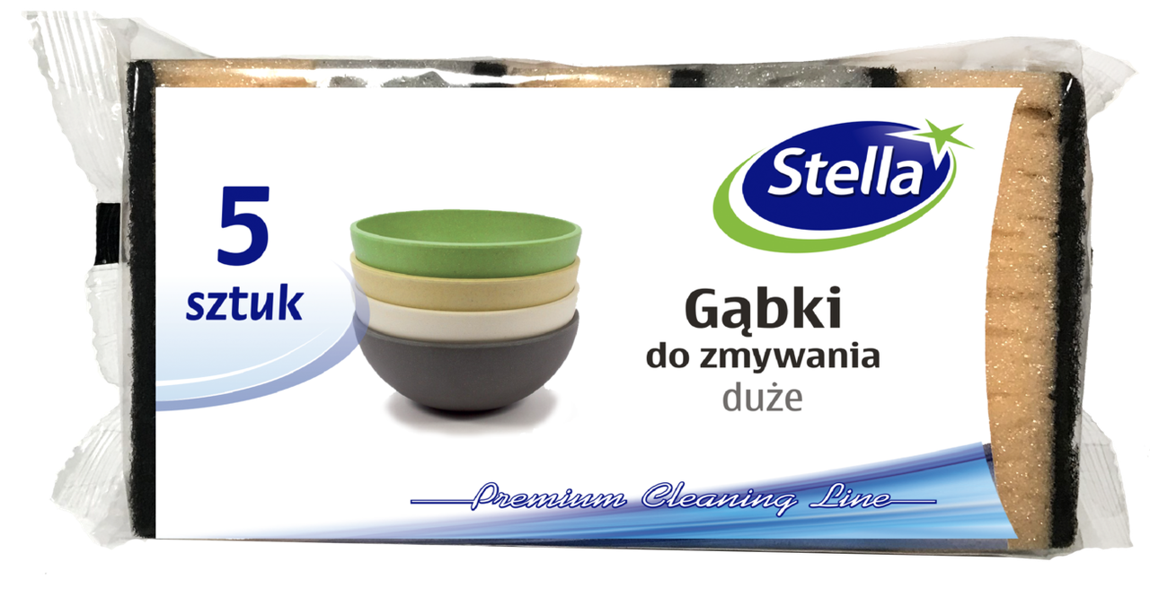 Губка для миття посуду пористі "Велика" Stella
