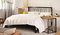 Кровать двуспальная металлическая BERGAMO-1 МК. Кровать в спальню Loft