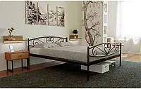 Кровать двуспальная металлическая MILANA-2 МК. Кровать в спальню из металла в стиле Loft