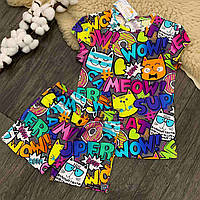 Костюм для дівчинки футболка і шорти котики wow Five Stars 10794-10792-140р