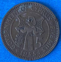 Монета Кіпру 5 милий 1955 р.