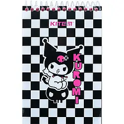 Блокнот на спіралі Kite Kuromi HK24-196, А6, 48 аркушів, нелінований