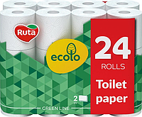Туалетний папір Ecolo 24шт 2шари