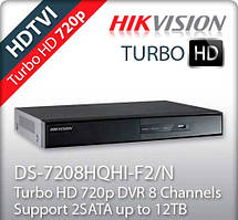 8-канальний Turbo HD відеореєстратор DS-7208HQHI-F2/N