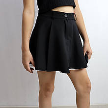 1310чор Чорна спідниця шорти з білою підкладкою тм BossKids