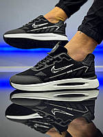 Текстильные мужские кроссовки Nike с белой подошвой найк Seli Текстильні Кросівки чоловічі Nike з білою