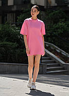 Платье Staff розовое женское короткое на лето очень удобное и стильное стаф. Shopen Сукня Staff рожева жіноча
