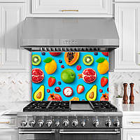 Стеклянная панель для кухни "Яркие фрукты"