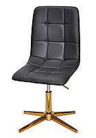 Стілець поворотний із регулюванням висоти Tom GD-Modern Base, на золотій хрестовині зі стопами, м'яке сидіння, фото 9
