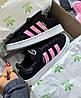 Жіночі кросівки Adidas Campus 00s Black True Pink Адідас Кампус чорні з рожевим замшеві демісезон, фото 7
