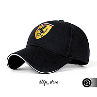 Кепка мужская-женская с логотипом Ferrari Cap черного цвета