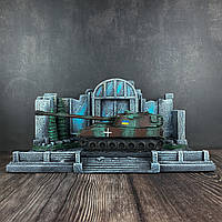 Патриотический штоф "САУ М109", сувенирный мини бар на подарок военному со статуэткой ручной работы