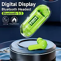 Бинауральные беспроводные наушники Bluetooth 5.3 и светодиодным цифровым дисплеем