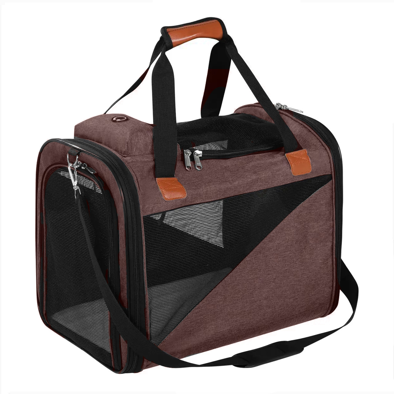 Сумка-переноска для котів та собак 44х30х35 CosmoPet CP-41 Brown, фото 1