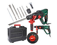 Ударный перфоратор с прямым корпусом, Сетевые прямые перфораторы 1050Вт Parkside (Германия), ALX