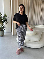 Піжама жіноча штани і футболка. Костюм домашній комфортний. Комплект для дому і сну., фото 2