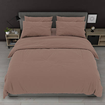 Світло коричнева однотонна тканина 220 см для постільної білизни Бязь Gold Lux, рулон 50м, Пакістан, фото 1