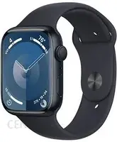 Часи APPLE Watch Series 9 GPS Koperta 45mm z aluminium w kolorze północy z paskiem sportowym w kolorze północy