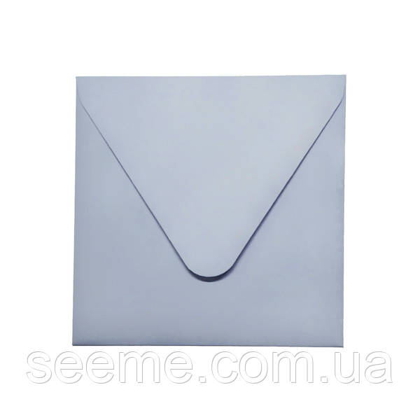 Конверт 105x105 мм, колір пильно-волошковий, КОМПЛЕКТ 10 шт., фото 1
