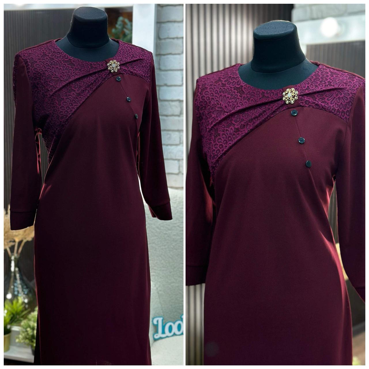 Стильна жіноча сукня, тканина "Креп Дайвінг" розмір 52