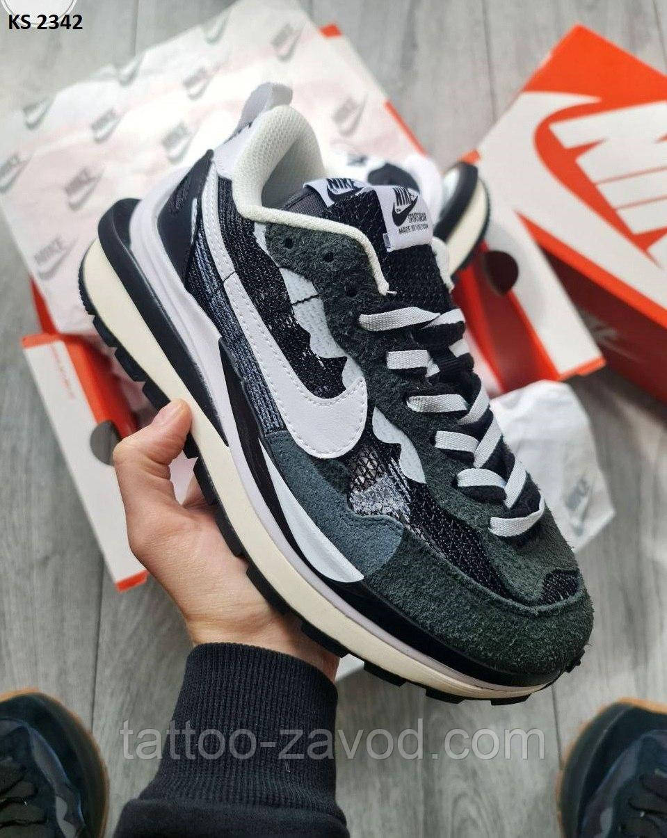 Кроссовки мужские 41 42 43 44 45  Кросівки Nike Vapor Waffle Sacai Gray Black (чорно/білі), фото 1