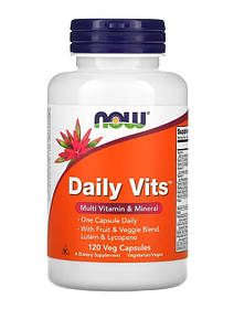 Мультивітаміни та мікроелементи Daily Vits NOW Foods 120 вегетаріанських капсул