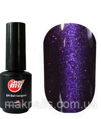 Гель-лак My Nail System № 237 фіолетово-чорний з шиммером КОТЯЧЕ ОКО 9мл