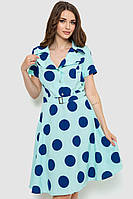 Платье в горох, цвет мятно-синий, размеры S, M FA_007053