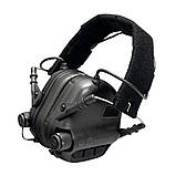 Шумоподавляючі тактичні Навушники EARMOR M31 Black з Універсальним кріпленням, фото 4