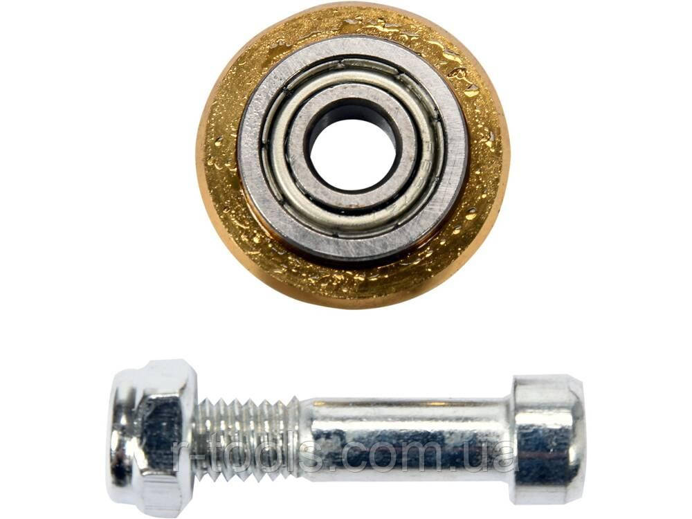 Ролик для плиткореза підшипниковий з тримачем Ø = 22х6 мм T = 6 мм із титановим покриттям Yato YT-37151