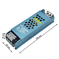 Блок живлення 12V 2.5A (макс. 5А) металевий корпус вузький