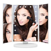 Косметичне потрійне LED дзеркало з підсвіткою Magnifying Mirror, фото 3