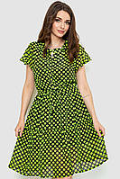 Платье в горох, цвет черно-зеленый, размер L FA_006986