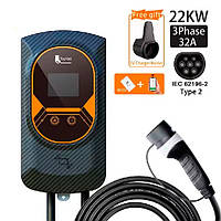 Зарядка электромобиля 22 кВт 32А 3-фази Type 2 Charging Station WI-FI FEYREE