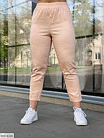 Штани жіночі укорочені стильні модні котонові на гумці зручні для повсякденного розміру 46-60