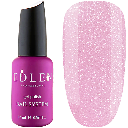 Каучукова база EDLEN Professional Cover Base OPAL №62, 17 мл ніжно-рожева зі сріблястим шиммером, фото 1