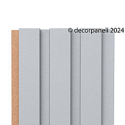 Стінова панель МДФ рейкова Сірий світлий 11х280 см, 1 шт