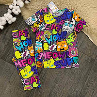 Костюм футболка і велосипедки котики wow Five Stars 10803-10805-110p