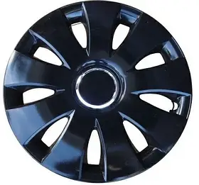 Ковпаки на колеса Jestic R14, ковпаки на диски Aura Ring Black (комплект 4 шт.) + Подарунок комплект хомутів.
