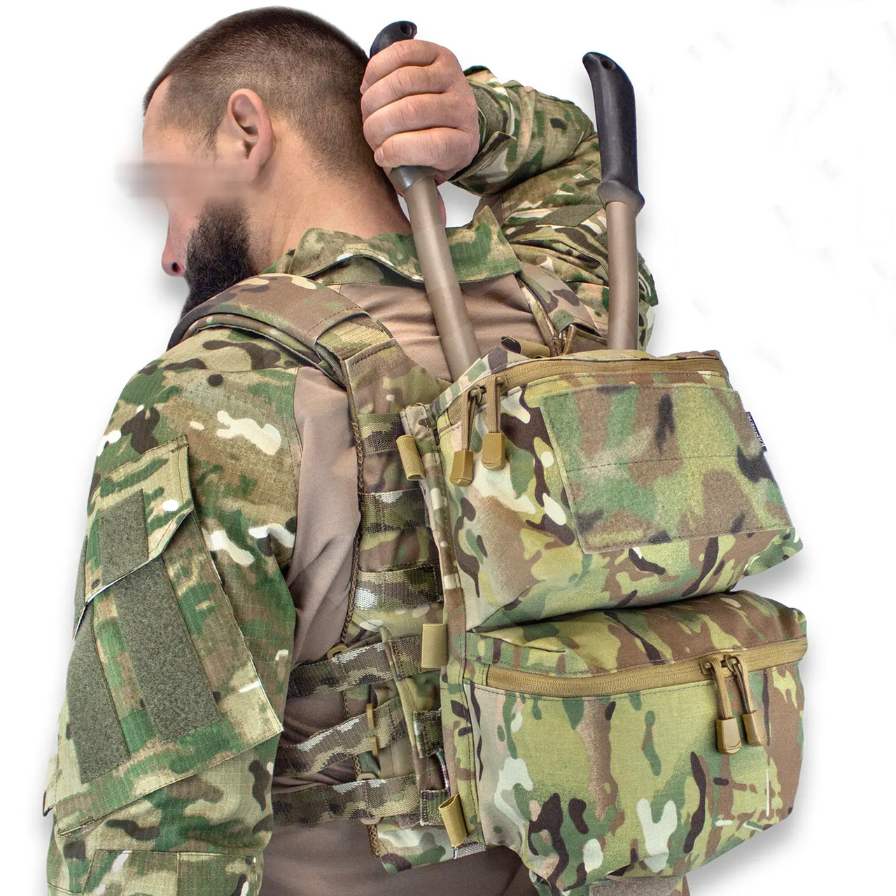Cумка на спину до плитоноски подвійна SGP (Turkish fabric)