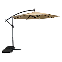 Зонт садовый с подсветкой LED бежевая Bonro B-7012LP 3м 8 спиц
