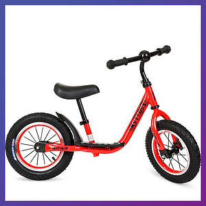 Дитячий біговел велобіг на сталевій рамі 12 дюймів PROFI KIDS M 4067 червоний