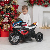 Детский электро мотоцикл двухколесный на аккумуляторе BMW JT5008 для детей 3-8 лет красный