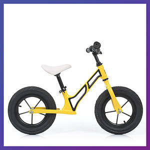 Дитячий біговел велобіг на магнієвій рамі 12 дюймів PROFI KIDS HUMG1207A жовтий
