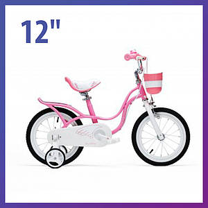 Велосипед дитячий двоколісний Royal Baby Little Swan Steel 12" зріст 85-105 см вік 2 до 5 років рожевий