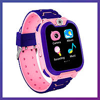 Детские смарт часы Smart Baby watch G2 с сенсорным экраном камерой SIM розовые + Подарок