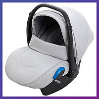 Детское автокресло для новорожденных люлька переноска группа 0+ (0-13 кг) Adamex Kite кожа 100% SA-3 серый